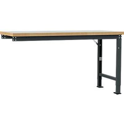 Manuflex aanbouw-werkbank Profi speciaal, tafelblad kunststof, 1750 x 700 mm, antraciet