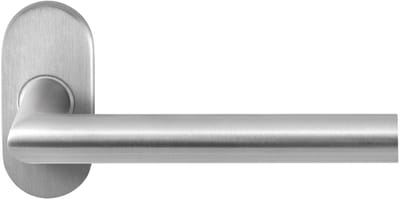 Deurkruk op rozet - RVS geborsteld - RVS - GPF - GPF1016.04 Toi Deurklink op ovale RVS, 70x32x10mm