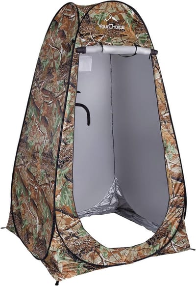 Pop Up Camping Douchetent - Draagbare Privacy Shelter voor Douche en Toilet - Ideaal voor Kamperen en Buitenactiviteiten - 6.2FT Hoog, Camo Groen