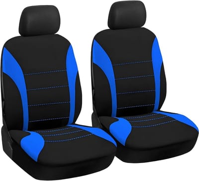 2 stuks autostoelhoezen, autostoelhoezen, paar voorstoelen, eenvoudig te installeren voorstoelen en hoofdsteunhoes, comfortabele en ademende autostoelbeschermers, universele binnenhoes voor auto's