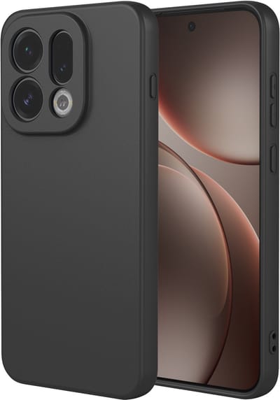 MobyDefend Hoesje - Geschikt voor Oppo Find X9 - Matte Siliconen Backcover - Zwart