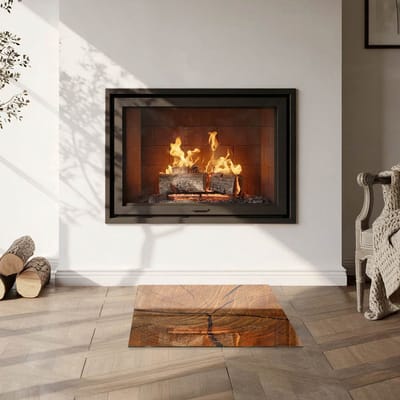 Coloray Vloerplaat Houtkachel - Plaat onder Houtkachel - 50 cm x 50 cm - Kachel Onderplaat - Oranje Vloerplaat Kachel - Verwarmingsaccessoires - Onderplaat Kachel - Houtkachel Vloerplaat - Vloerplaat Voor Kachel