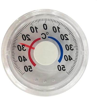 Analoge Thermograaf - Raamthermometer Buiten - Temperatuur Monitoren - Transparant Ontwerp - 10 Centimeter - Transparant