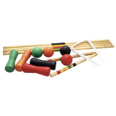Simba Croquet Set met hamers, ballen en poortjes