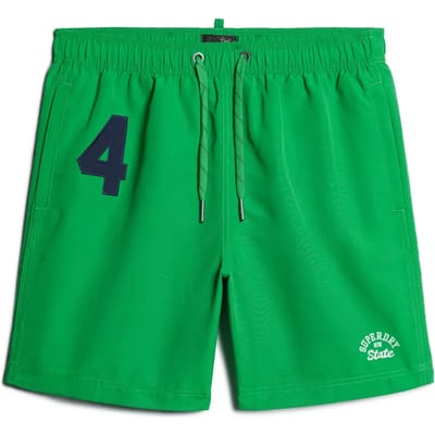 Superdry - Gerecyclede polo zwemshort - 43 cm - Heren - Zwembroeken