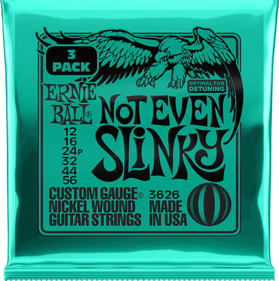 Ernie Ball Slinky Nickel Wound - Gitaarsnaren - Not Even Slinky 3-Pack - 12-56 - Elektrische Gitaar