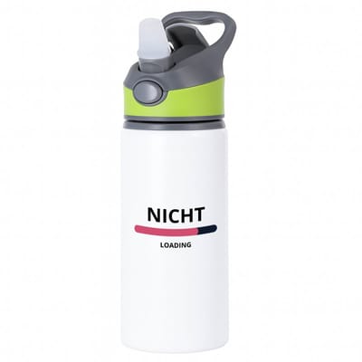 Hacebo® - nicht loading waterfles met rietje groen - Nicht - ochtendkoffie laden - verjaardagscadeau - verjaardag - cadeau - cadeautje voor nicht - nicht artikelen - kado - geschenk - gift - water fles - 650ML