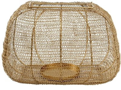 PTMD Rayna Vierkante Lantaarn - 35 x 24 x 22 cm - Metaal - Goud