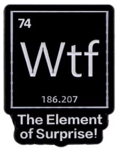 Pin Broche - enamel pin - kledingspeld - Wtf element