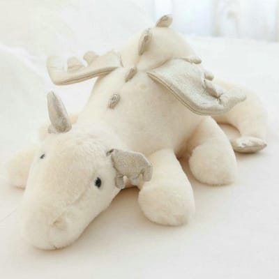 30-120cm Vliegende Draak Knuffel Zacht Pluche Dinosaurus Lappenpop Wit Groene Draak Cadeau voor Kinderen Verjaardagscadeau about 30cm