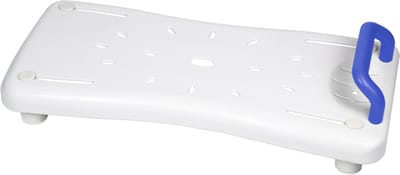Badplank Badkuipzitje – Lichtgewicht Zitbank 70cm met Anti-Slip en Maximaal 150kg Draagvermogen, Blauwe leuning