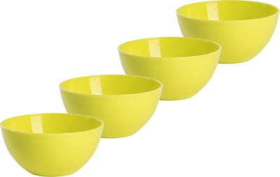 Plasticforte kommetjes/schaaltjes - 4x - dessert/ontbijt - kunststof - D17 x H7 cm - groen