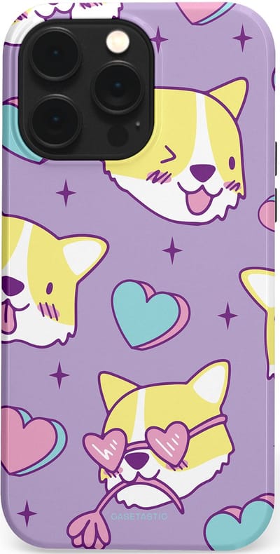 Casetastic Hoesje Geschikt voor Apple iPhone 14 Pro Max Magsafe - Stijlvolle Beschermende Duo-layer Case - Liefde is een Corgi
