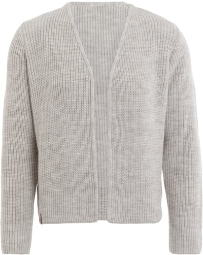 Knit Factory - Lenny Gebreid Vest - Gebreide dames cardigan - Kort vest op heuphoogte - Beige damesvest gemaakt uit 30% wol en 70% acryl - Beige - 36/38