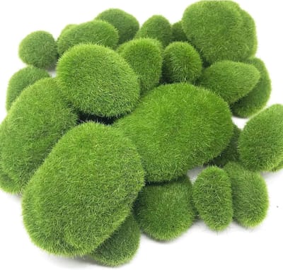 30 Stuks Kunststof Decoratieve Rotsen in 3 Maten - Groene Schuimballen voor Bloemarrangementen, Sprookjestuinen en Terrariums