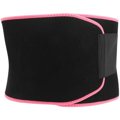 Oefening Taille Beschermende Riem Hardloop Trainer Riem Fitness Wrap Taille Vormgevend Band (M) Roos black