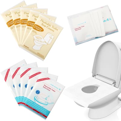 120 Stuks Wegwerp Toiletzitting Covers, Hygiënische Toilet Pads voor Reizen, Open Toiletten en Zakelijk Gebruik