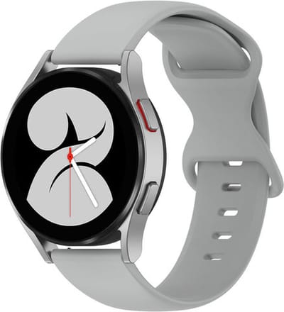 By Qubix - Geschikt voor Garmin bandje - Solid color sportband - Grijs - Geschikt voor Garmin Vivoactive 6 / 5 / 3 - Smartwatch bandje 20mm