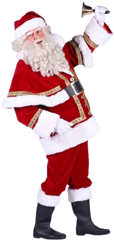 Polyester fluweel kerstman kostuum. XXL (grote maat)