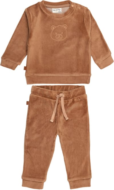Frogs and Dogs - F&D Velour Baby Pyjama | Beverbont meisjes jongens - Katoen - Maat 80