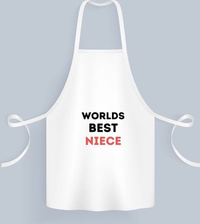 Akyol - worlds best niece Keukenschort - Nicht - de beste nicht - verjaardagscadeau - verjaardag - cadeau - cadeautje voor nicht - nicht artikelen - kado - geschenk - gift - 82 bij 71 cm