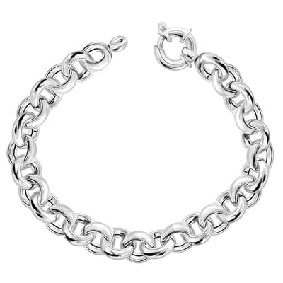 Juwelier Zwartevalk zilveren jasseron schakel armband - JAS-11.5mm/20cm