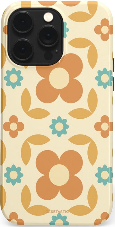 Casetastic hoesje geschikt voor Apple iPhone 14 Pro Max - MagSafe - Dubbellaagse bescherming - Retro verlangen - Fashion Case - Crème Perzik Goud