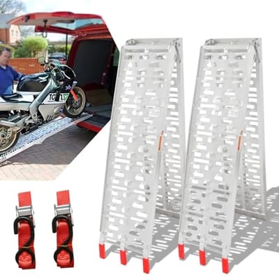 Inklapbare Oprijplaten voor Aanhanger en Voertuigen - 340 kg, 226 cm, Antislip, 2 Stuks
