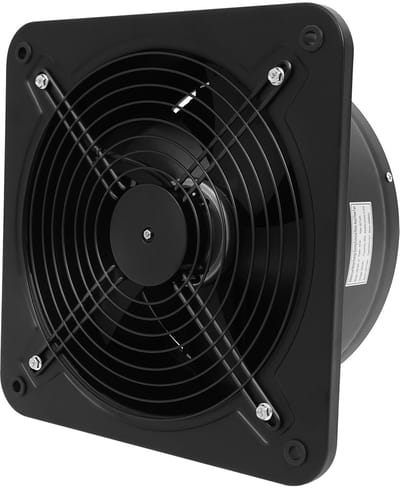 NAVOBIZ Werkplaats afzuigventilator - Ventilator - Lucht afzuiger - 300 mm diameter - 60 dB - 5 ventilatorbladen - Beschermrooster