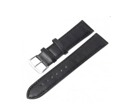 Zwart -lederen -horlogebandje- 12 mm - Charme Bijoux
