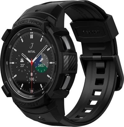 Spigen Rugged Armor Pro - black - Samsung Galaxy Watch 4 Classic (46mm)
