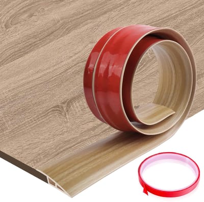 PVC Overgangsprofiel - Zelfklevende Strip - Vloer Egaliseren - Dubbelzijdig Plaksel - 10 mm Hoogte