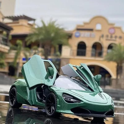 1:32 Mclaren 720S Legering Sportauto Model Diecasts & Speelgoed Metalen Voertuigen Auto Model Simulatie Geluid Licht Verzamelspeelgoed Cadeau beige
