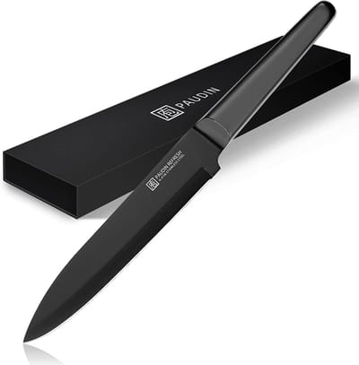 PAUDIN RC3 - Vleesmes - 20 cm lemmet - Japans Keukenmes - Keramisch Gecoat - Koksmes voor Precisie - One-Piece Design