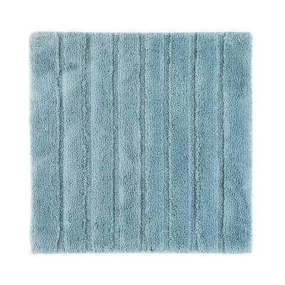 Casilin WC-mat Antislip California 60x60cm - Vierkante Badmat - Waterabsorberend - Wasbaar en Sneldrogend - 100% Katoen - Ice Blue, Blauw