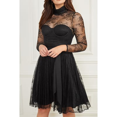 GUESS Marciano By  Mei Lace Dress Jet Black Maat: 36 | Midi Jurken Outlet | Dames | Zwart