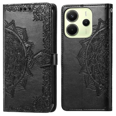 imoshion Hoesje - Geschikt voor Xiaomi Redmi Note 14 (4G) - Mandala Bookcase - Zwart