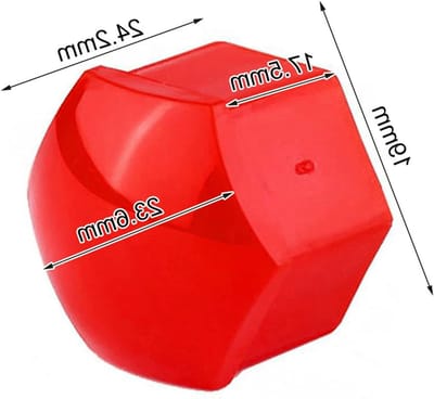 Set van 20 Nylon PA66 Caps voor Auto Wieldoppen 19 mm - Bescherming voor Bouten en Randen (Rood)