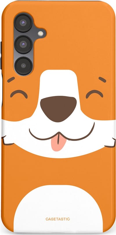 Casetastic hoesje geschikt voor Samsung Galaxy A16 - Dubbellaagse bescherming - Knuffelkopjes vos - Fashion Case - Oranje Wit