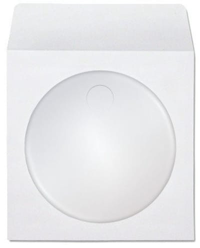 Dailygoody - 100 CD Papieren Hoezen met Venster - Ideaal voor Archiveren - Compact Formaat - Gemakkelijk te Gebruiken - Perfect voor Muziekliefhebbers..