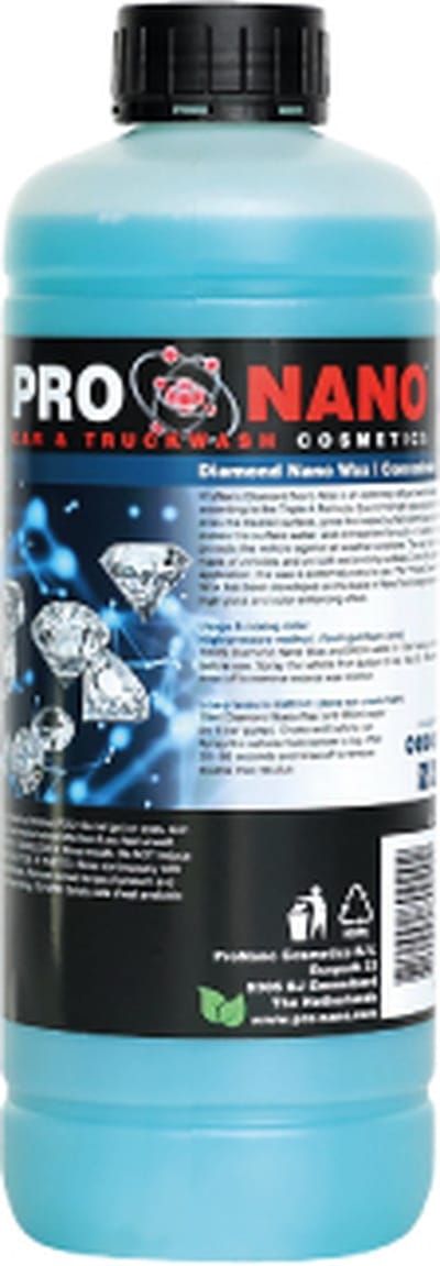 ProNano | ProNano Diamond Nano Wax 1L | Concentraat | CONTACTLOOS WASSEN! NANO TECHNOLOGIE | geeft het behandelde oppervlak optimale lakbescherming en een grote, diepe glans; het maakt een voertuig water- en vuil afstotend