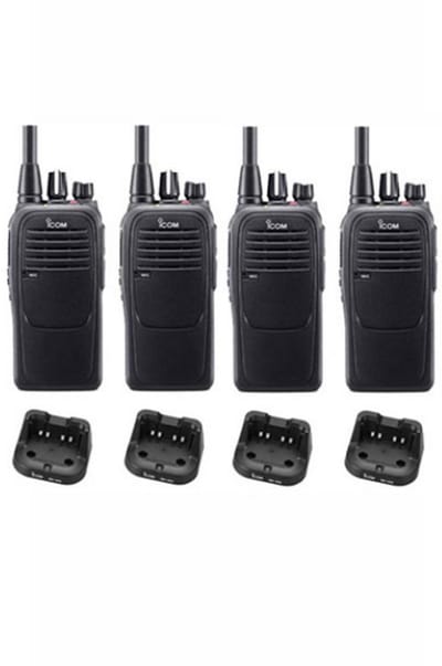 Set van 4 Icom IC-F29SR2 UHF PMR446 IP67 Waterdicht