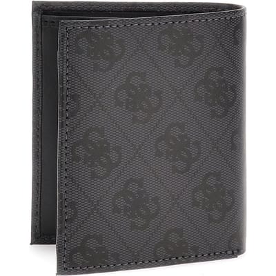GUESS Leren Portemonnee Mito Small Billfold Wallet With Coinpocket Black Zwart