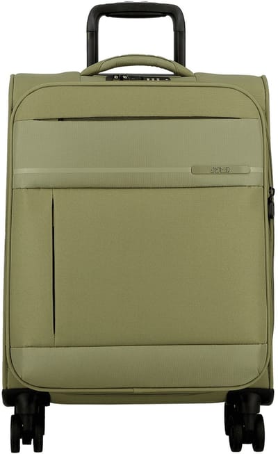 Jump Monthélys 4 wielen Cabinewagen 55 cm met uitbreidingsplooi - Zachte bagage - TSA slot - light green