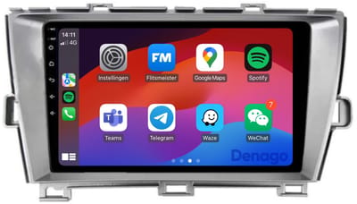 CarPlay autoradio geschikt voor Toyota Prius | 2009 t/m 2015 | Android 13 | 9 inch | Draadloos Apple CarPlay & Android Auto | 2GB + 32GB | QuadCore processor | Denago DNG-A269 | 2025 model | 2009 2010 2011 2012 2013 2014 2015 | Bluetooth & Wifi