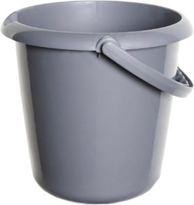 Whitefurze Emmer - 5 liter - Kunststof - Grijs - 25 x 25 x 22 cm