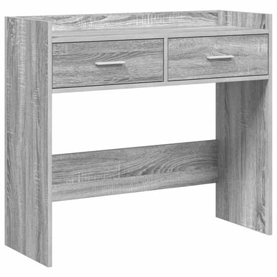 vidaXL - Wandtafel - Grijs - Sonoma - 90 - x - 35 - x - 80 - cm - Bewerkt - hout