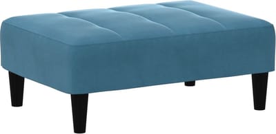 vidaXL Voetenbank 77x55x31 cm fluweel blauw