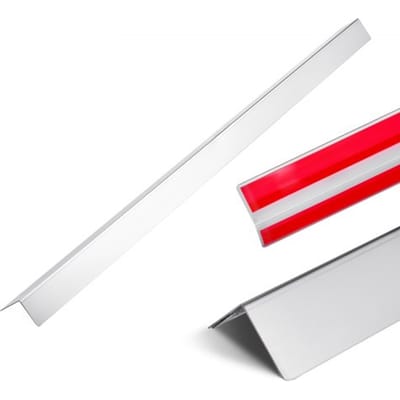 VEVOR Muurhoekbeschermers, 50 x 50 x 1217 mm, 10-pack hoekprofiel, hoekbeschermers van roestvrij staal, muurbeschermer, met 3M-plakband, hoek van 90 graden, ideaal voor thuis, op kantoor en in openbare ruimtes