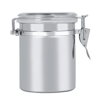 Dailygoods- Buscontainer Roestvrij Staal - Luchtdicht - Opslag voor Koffie/Suiker/Thee - Grote Capaciteit - 10*11 cm - Lichtgewicht 388g - Voedselopslagpot